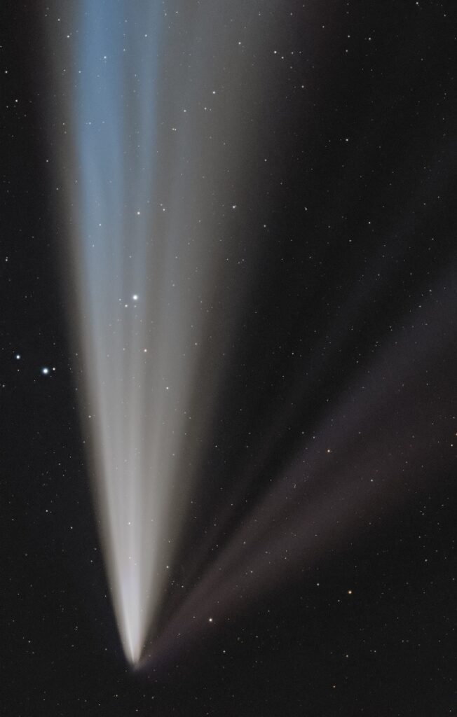 The many tails of Comet G3 ATLAS. "Comet G3 ATLAS seems unwilling to leave our sky," Daniele notes. (Daniele Gasparri/Universe Today)